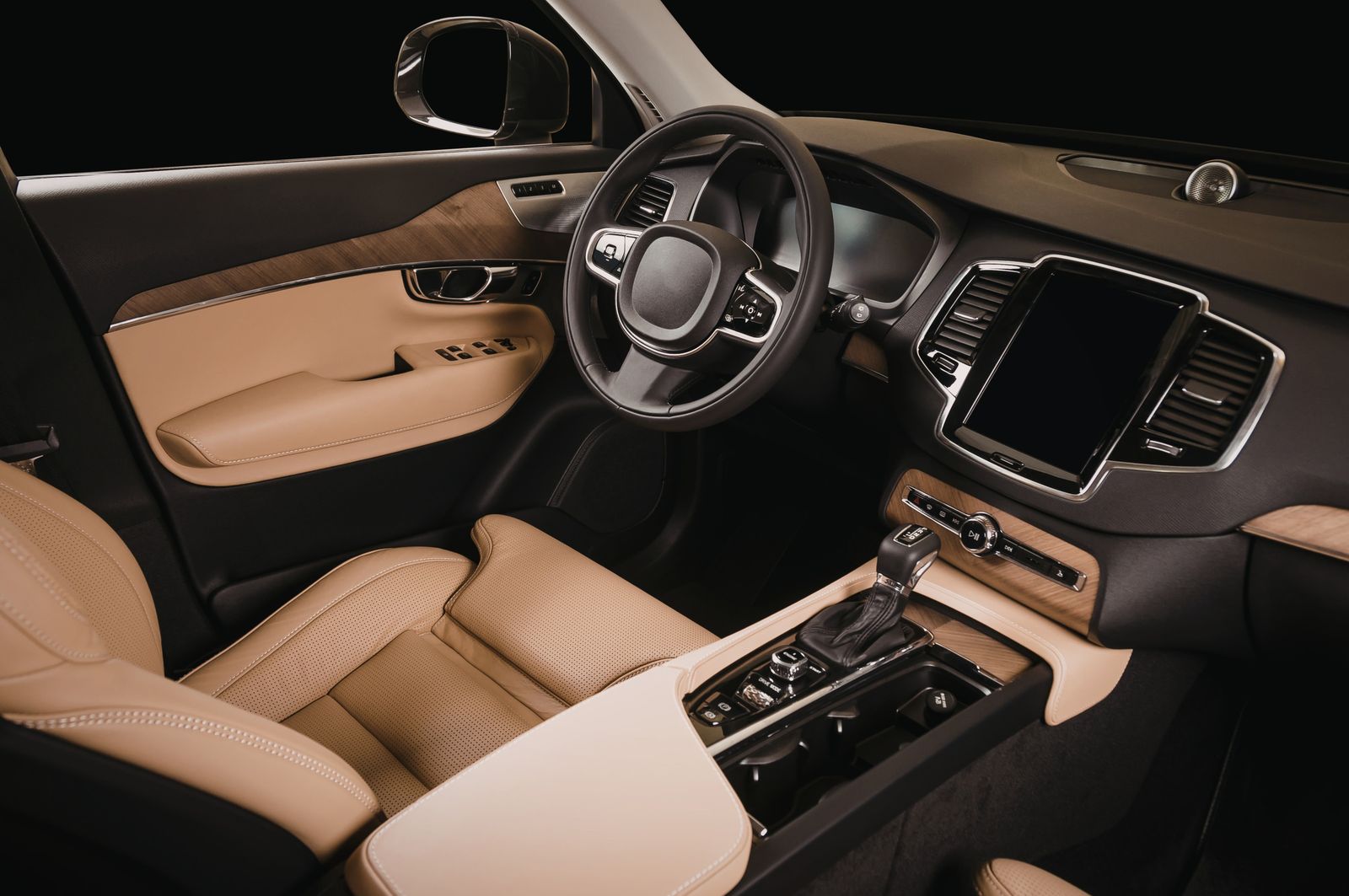 Interieur van een auto, klaar voor de rit